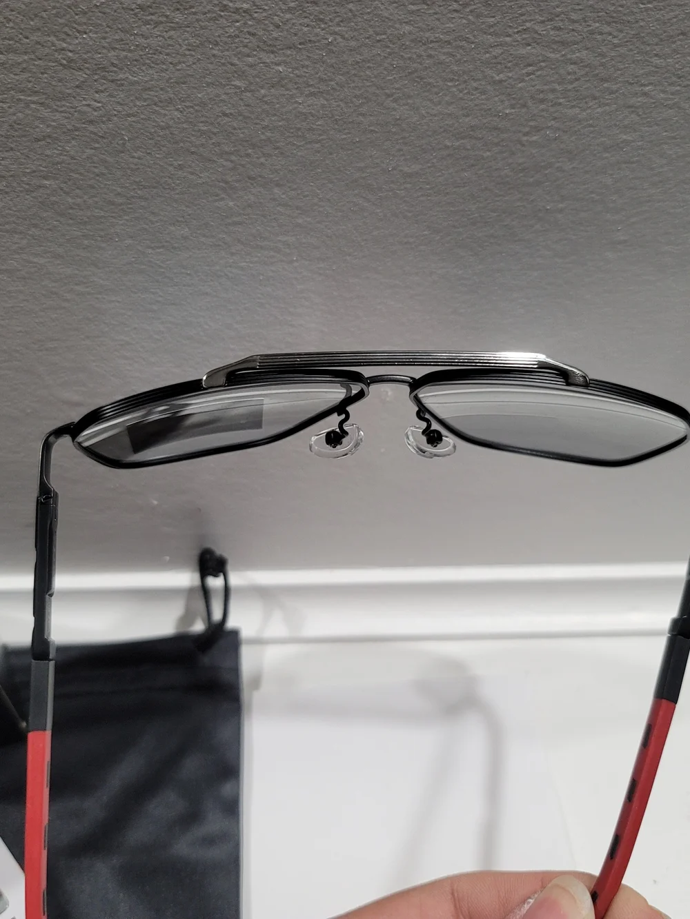 Black and Red Metal Frame Sunglasses